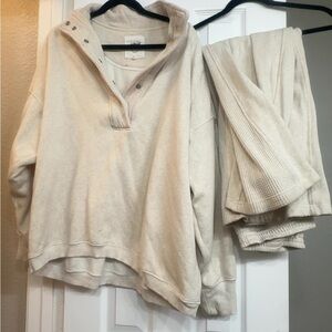 Aerie Cream Cowl Neck Sweater